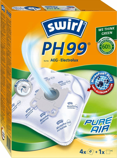 Qese pluhuri Swirl PH 99, për AEG Electrolux, Micropor Plus, set 4 copë