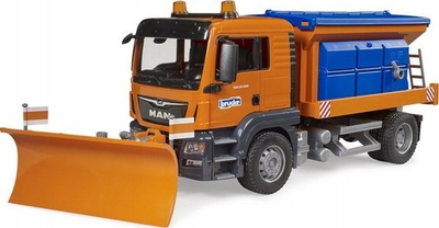 Kamion lodër Bruder MAN TGS Plow Spreader, plastik, portokalli