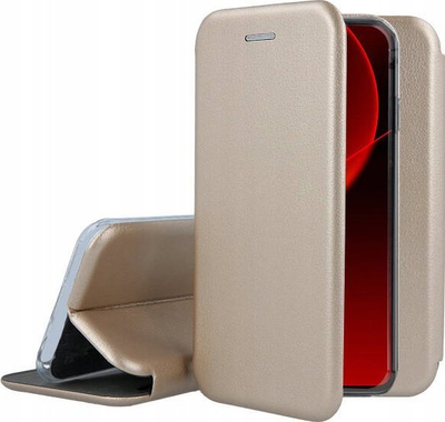 Futollë telefoni Forcell Elegance Book për Xiaomi 13T, me magnet, me vend karte, ngjyrë gold