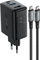Полнач Acefast 2-в-1 GaN, 65W, USB A и USB C, сив