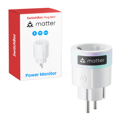 Prizë e mençur SwitchBot Plug Mini, WiFi Matter, Bluetooth, e bardhë