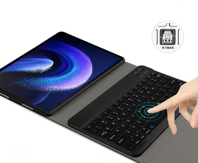 Këllëf me tastierë Bluetooth për tablet Lenovo Tab P12 TB-370, lëkurë ekologjike, i zi