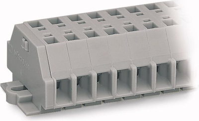 Terminal elektrik Wago 261-106, 2 përcjellës, 2.5mm², 6 pole, gri