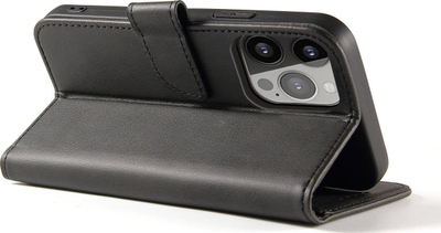 Këllëf portofol lëkure për Realme 10 Pro, me stand, ngjyrë e zezë