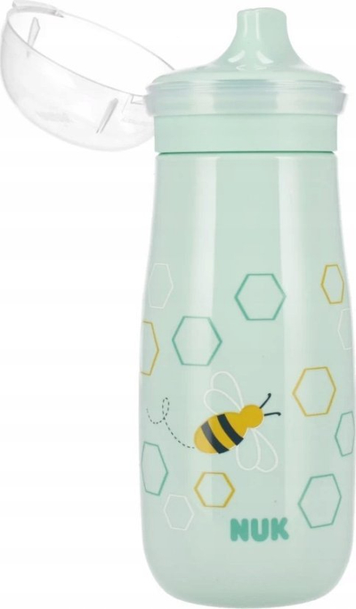 Shishe për kalamoj Nuk Mini-Me Sip, 300ml, +9 mujsh, jeshile Green Bee