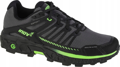 Këpucë vrapimi trail Inov-8 Roclite Ultra G 320 M, shollë G-GRIP, mesh që merr frymë, gri me jeshile