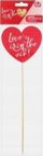 Dekor letre Godan Love Is in the Air, 10 x 30 cm, i bardh e i kuq