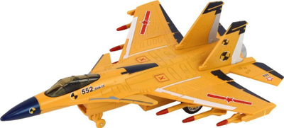Avion lodër LEAN Toys Fighter Jet, me avull, me zëra e drita, shumëngjyrësh