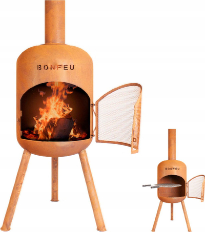 Oxhak kopshti Bonfeu Bonbono 4501R, çelik Corten, pamje rusty, kafe