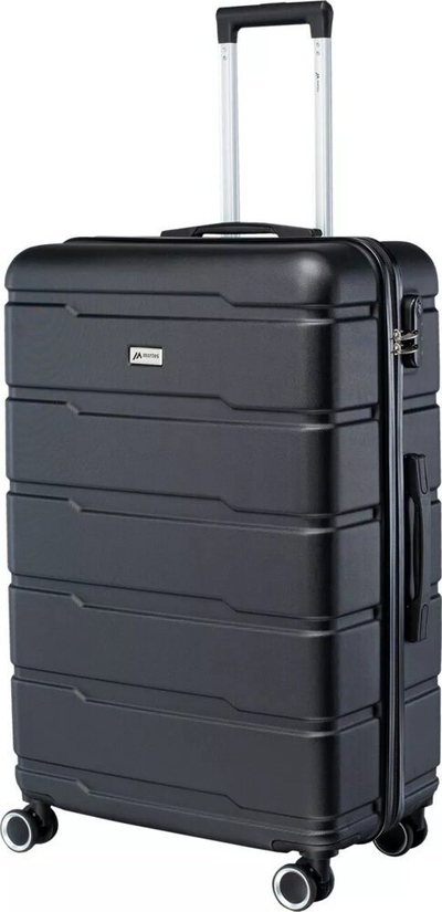 Куфер за патување Martes Hard Suitcase Shumen 101, ABS, тркала 360°, црн