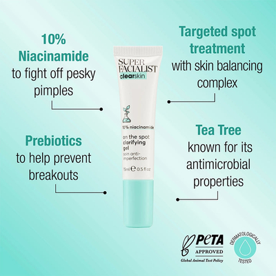 Xhel për fytyrë Super Facialist Clear Skin On The Spot Clarifying Gel, 15ml
