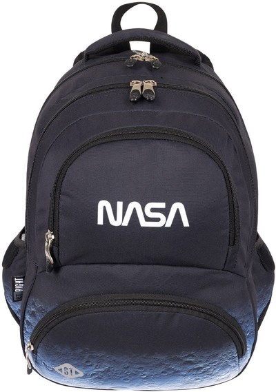 Çantë shpine për shkollë St. Right NASA, ergonomike, me shumë ndarje, e zezë