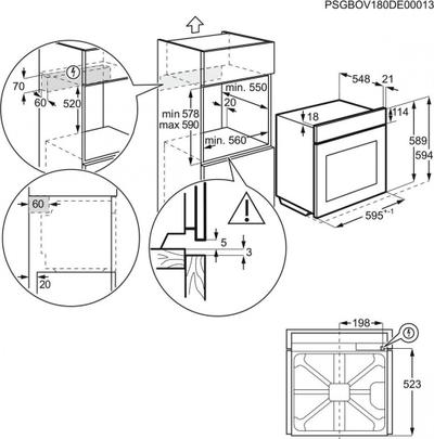 Furrë SurroundCook Elektrolux EOF5C50V, e bardhë 