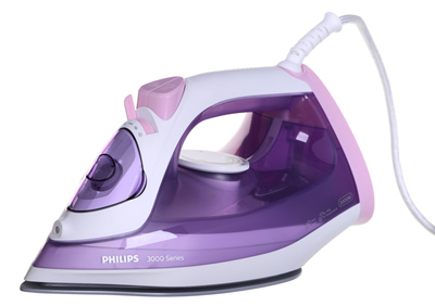 Hekur me avull Philips DST3010/30, 2000W, taban keramik, blu