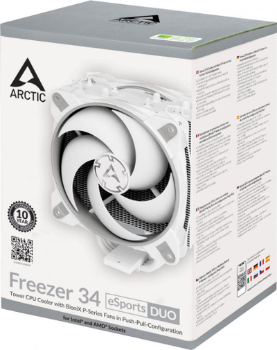 Ftohës për CPU Arctic 34 eSports Duo, i bardhë
