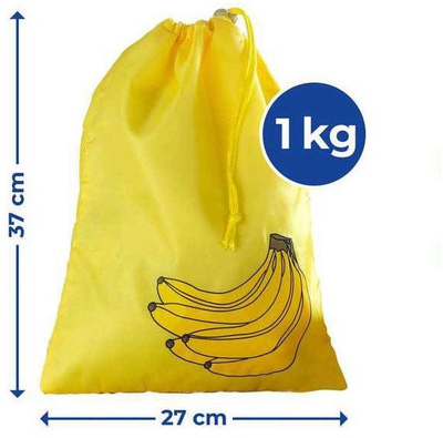 Qese për banane, ruajtje 1 kg, me jastëk ajri, e verdhë