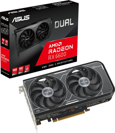 Графичка картичка ASUS Dual Radeon RX 6600 8G V3, 8GB GDDR6, PCIe 4.0, црна