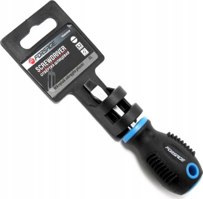 Kaçavidë e sheshtë Forsage SL6.5x30mm, teh 6.5mm, çelik CR-V, e zezë me blu