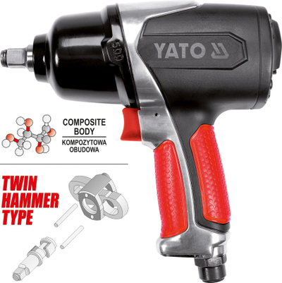 Çelës goditës pneumatik Yato YT-09524, 1/2", 680 Nm, 6.3 bar