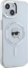 Заштитна маска за телефон Karl Lagerfeld IML Head Metal Frame MagSafe, за iPhone 15, транспарентна