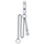 Varëse brezi me dy zinxhirë Victorinox "Multiclip", argjend