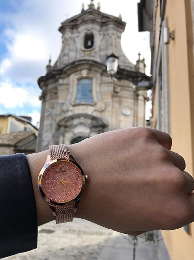 Orë për femra Festina/Swarovski, rozë e artë