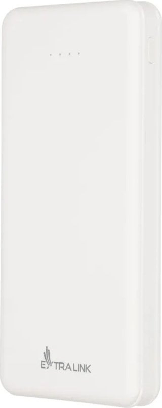 Powerbank Extralink EPB-078W, 10000mAh, 2x USB, e bardhë