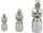 Set kardan për çelësa GEKO, 3 copë, 1/4" 3/8" 1/2", argjendtë