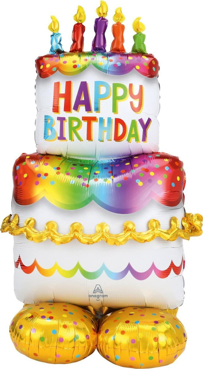 Balonë folie Anagram Int Arlnz Birthday Cake, 28", 55", shumëngjyrëshe