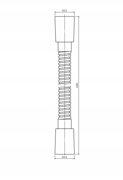 Gyp dushi Omnires 023-XCPB, 150 cm, çelik inox, bakër i furçuar