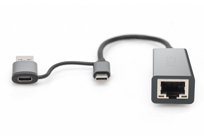 Адаптер за мрежа Inca IUTP-01TX, USB 3.0 и Type C, RJ45 1x, сина