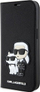 Këllf telefoni Karl Lagerfeld NFT Saffiano për iPhone 14, kapak portofol, i zi