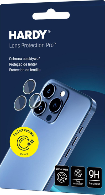 Маска за камера 3MK Hardy Lens Protection Pro Glass за Apple iPhone 16e, заштитно стакло, црна