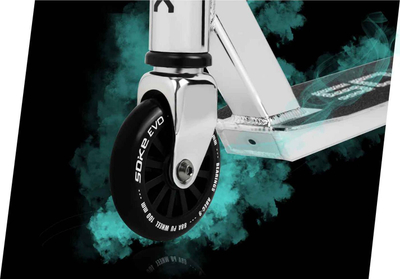 Trotinet stunt Soke EVO Street 1616, rrota 100mm, deri 100kg, argjendtë