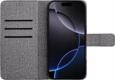 Kartë mbrojtëse libër Gomma për Samsung Galaxy A15 4G A15 5G, gri