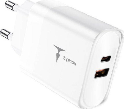 Karikues muri T-phox Study Series T-PP07, 47W, USB USB-C, i bardhë