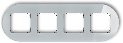 Kornizë elektrike ICON Universal, 4-fishe, efekt xhami, gri
