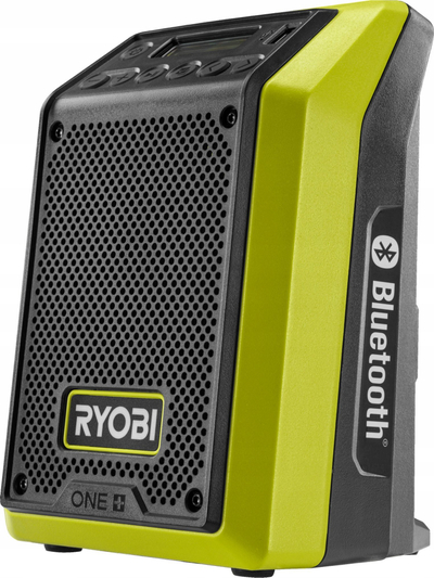 Radio portabël Ryobi 18V ONE+, me Bluetooth, AM/FM, pa bateri