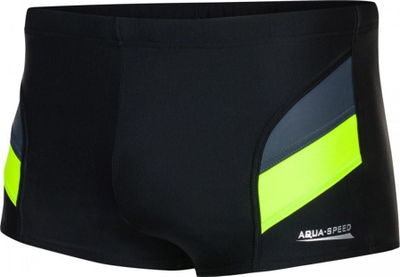 Rroba banjo për burra Aqua-Speed Aron M, Malaga Lycra Xtra Life, reflektuese, të zeza me neon
