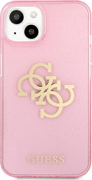 Футрола за телефон Guess Big 4G Glitter, TPU, за iPhone 13 Mini, розова
