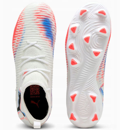 Këpucë futbolli Puma Future 8 Match Jr 108614 01, FG AG, të bardha