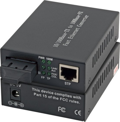 Media konvertues rrjeti EFB Elektronik EL028V2, 1000 Mbit/s, nga Ethernet në fibër optike, i zi