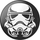Mbajtëse telefoni PopSockets PopGrip Stormtrooper Icon, për smartphone, me dizajn Star Wars, e zezë