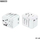Adapter udhëtimi Remax RP-U23, universal PL EU UK USA AUS, me USB dhe USB C, i zi