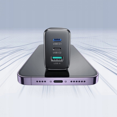 Karikues i shpejtë Joyroom JR-TCF10, 32W, 2x USB-C USB-A, prizë UK, i zi