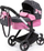 Karrucë lodrash për kukulla Bayer Design Pram Xeo, me dorezë që rregullohet, për kukulla deri 52 cm, e zezë me rozë