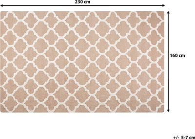 Tapet ERBAA Rug, 160 x 230 cm, lesh, bezhë