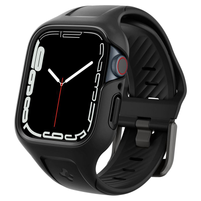 Mbështjellëse për Apple Watch 9/8/7 45mm Spigen Liquid Air Pro, e zezë