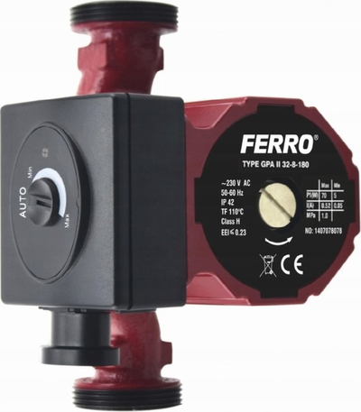 Pompa elektronike Ferro GPA II 180 32-80, 32 mm, 8 m, e kuqe