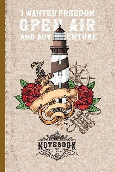 Fletore dekorative Fresh Lighthouse, 143x210mm, 64 faqe, me rrjetë